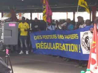 Interview d’un délégué syndical au piquet de grève des travailleurs sans-papiers de Chronopost Alfortville