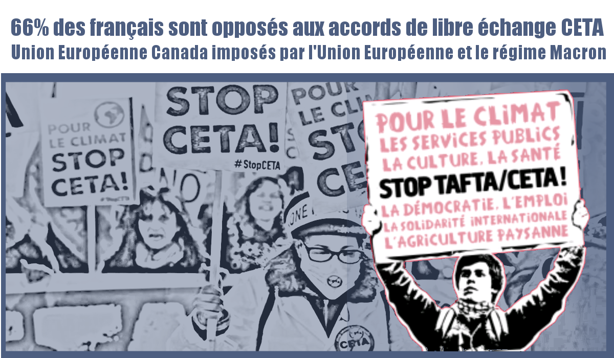 2 Français sur 3 sont opposés au #CETA, traité de libre- échange UE/Canada imposé par la Commission européenne !