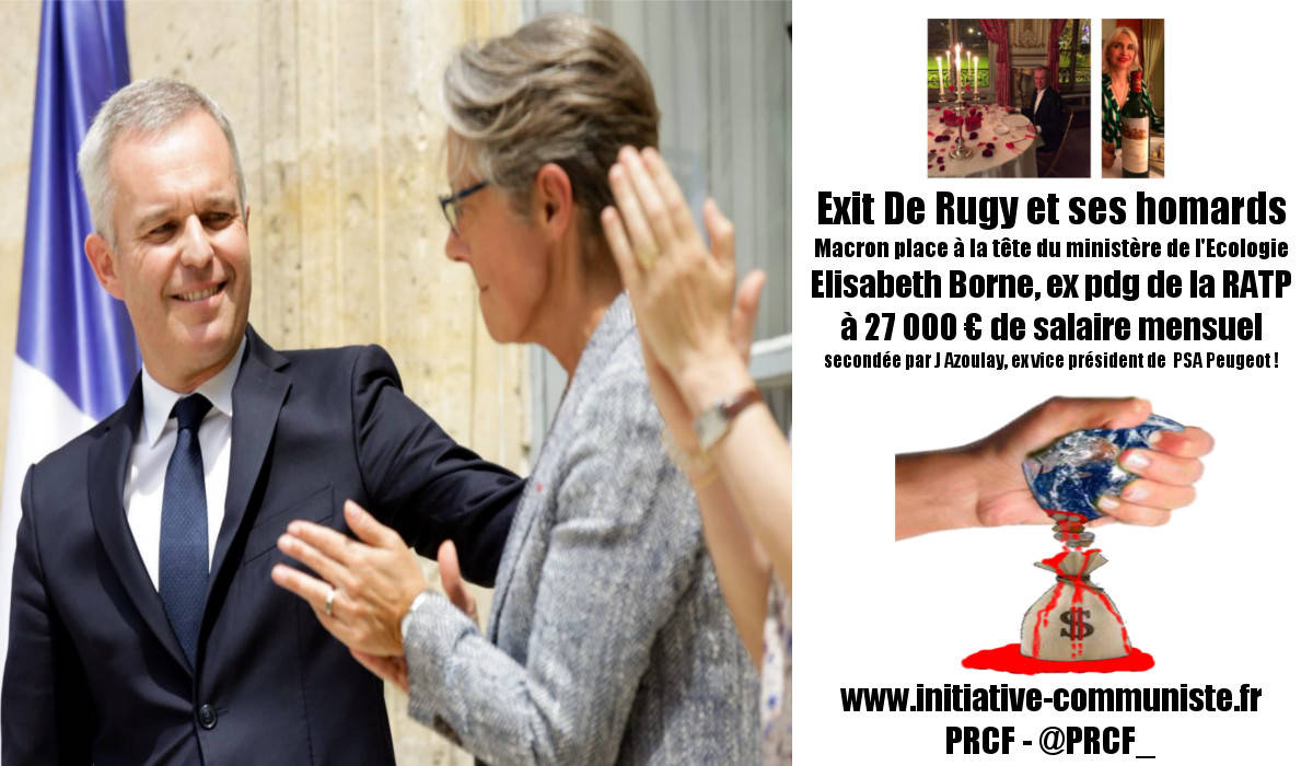 #CETA #AffaireDeRugy , la nomination de Borne, Tatcher française destructrice de la SNCF, preuves de la politique anti- écologie du régime Macron !