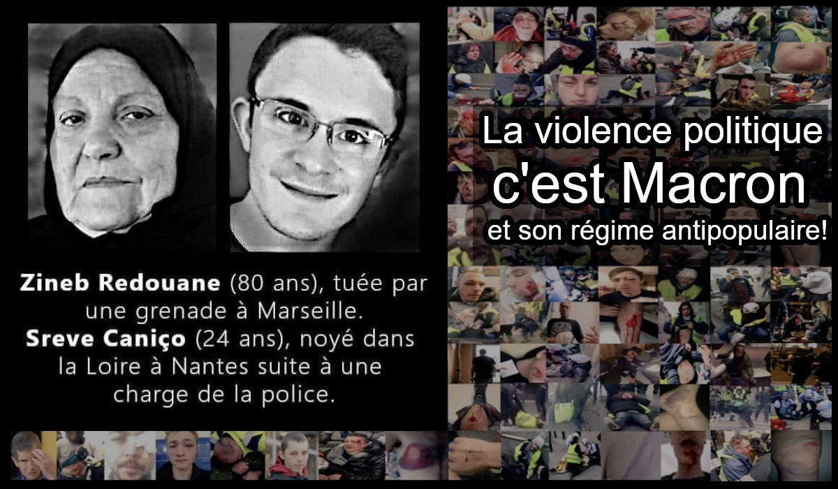 La violence politique, c’est Macron et son régime antipopulaire!