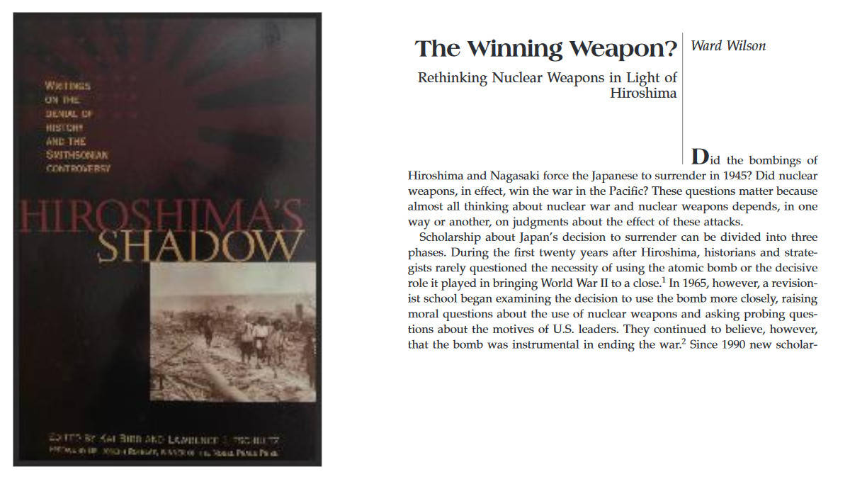 Les ombres d’Hiroshima !