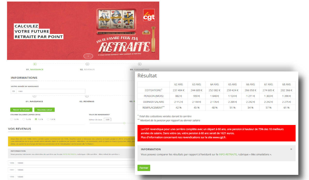 Retrouvez les simulations des effets à la baisse de la réforme des retraites Macron