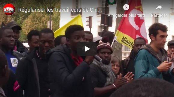 Le PRCF mobilisé pour la régularisation des travailleurs sans papiers de Chronopost Alforville (94) #vidéo