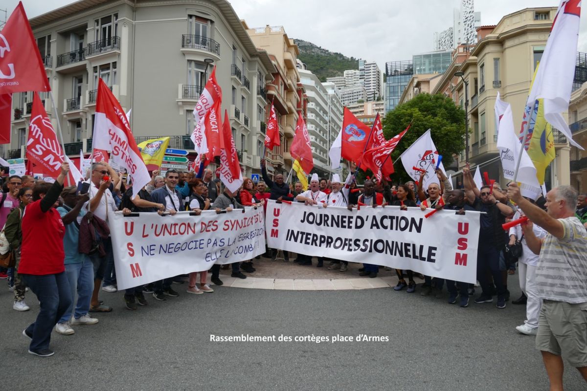 Monaco, avec l’USM, les travailleurs mobilisés pour les salaires contre la régression sociale !