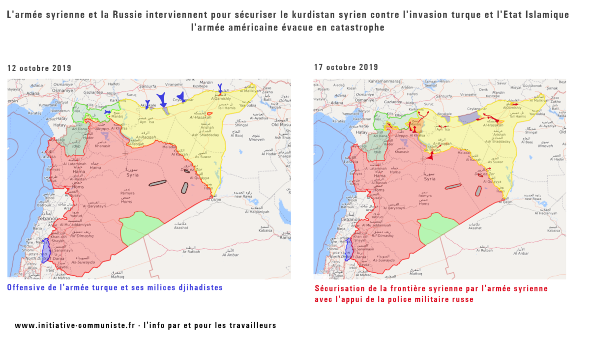 L’armée syrienne et la Russie sécurisent le Kurdistan syrien contre l’invasion turque !