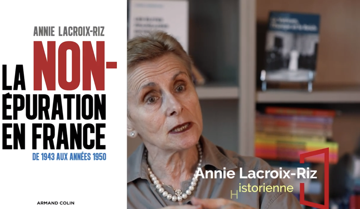 Annie Lacroix-Riz, dans « Droit de suite » sur Public Sénat, lundi 7 octobre (21h30-22h), parlera de la non-épuration !
