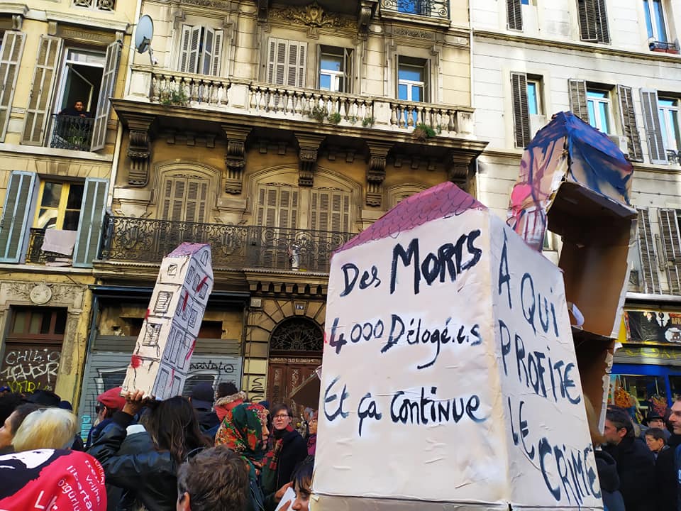 #5nov Marseille dénonce le crime du Capitalisme un an après les 8 morts du mal logement, rue d’Aubagne.