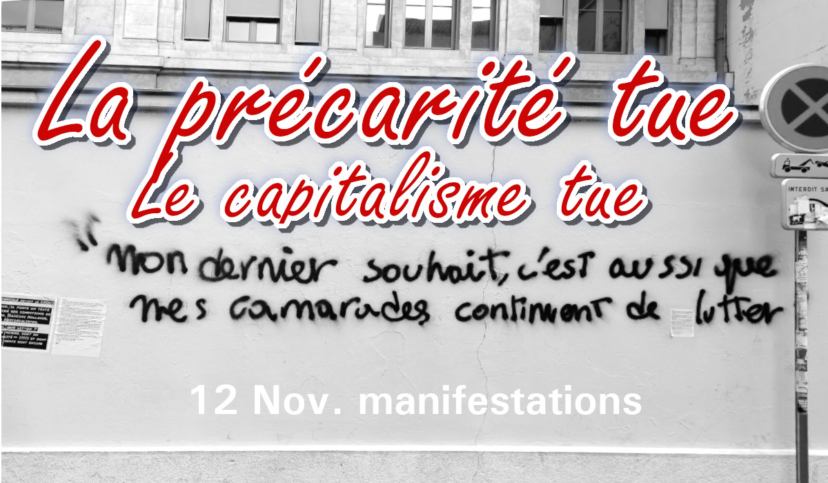 #LaPrécaritéTue appel à manifester devant les CROUS ce 12 novembre – #JRCF