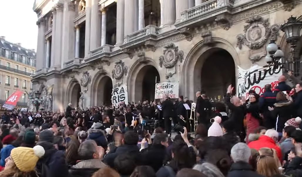 Lutte dans la culture, culture dans la lutte : les artistes en grève de l’Opéra de Paris rendent à la Marseillaise toute sa signification révolutionnaire !