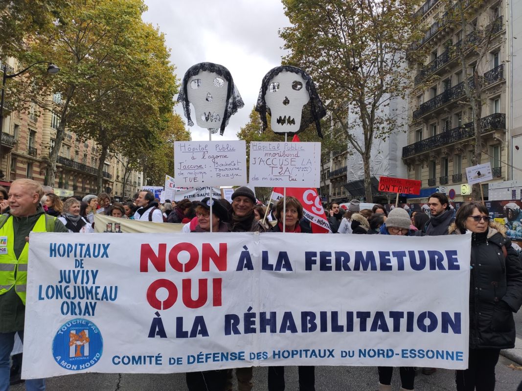 Combattre la fermeture et la privatisation des hôpitaux d’Orsay, Juvisy et Longumeau.