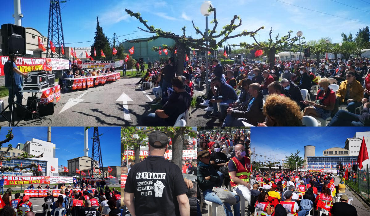 1000 syndicalistes, réunis pour un meeting des luttes à la Centrale de Gardanne, appellent à l’offensive tous ensemble !