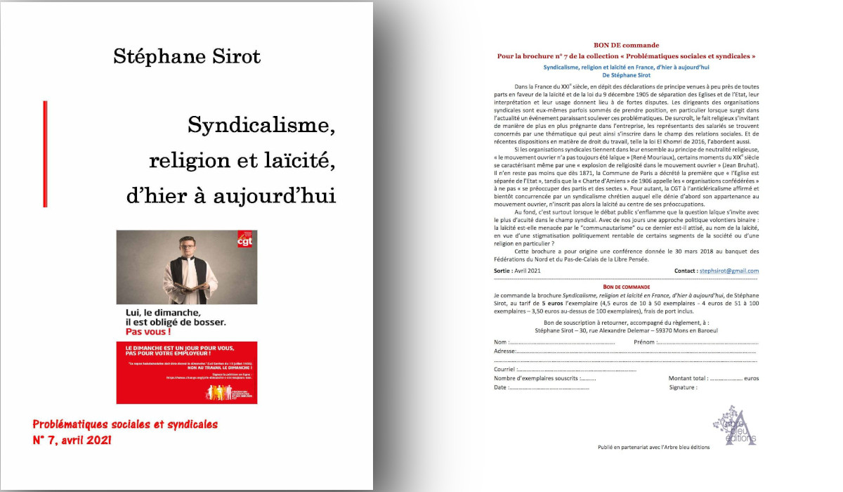 Syndicalisme, religion et laïcité, d’hier à aujourd’hui – par Stéphane Sirot