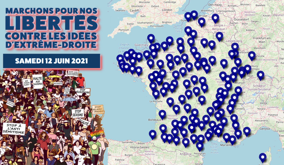 La carte des #marchesdeslibertés près de chez vous #manif12juin