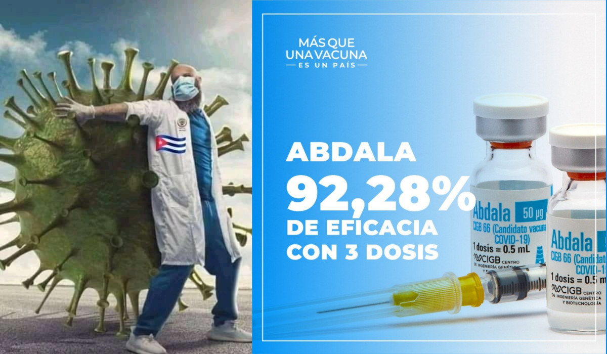 92% d’efficacité pour Abdala le vaccin contre le #covid19 développé et produit par Cuba socialiste #somosCuba #EliminaElBloqueo