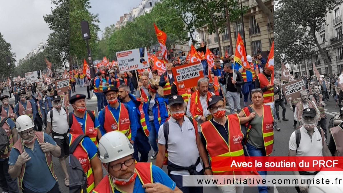 Face aux directives européennes, 13 000 manifestants pour les services publics, avec la CGT SNCF et la CGT énergie