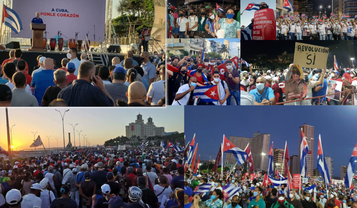 Manifestations monstres à Cuba pour soutenir la Révolution, exiger la fin du blocus criminel