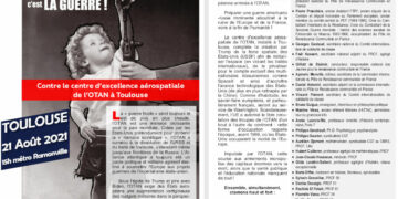 Contre le centre d’excellence aérospatiale de l’OTAN à Toulouse, Danger majeur pour la paix et les peuples, DEHORS L&rsquo;OTAN !