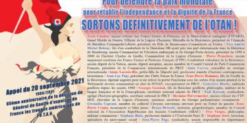 Pour défendre la paix mondiale, pour rétablir l&rsquo;indépendance et la dignité de la France, sortons définitivement de l&rsquo;OTAN ! [Signez l&rsquo;appel]