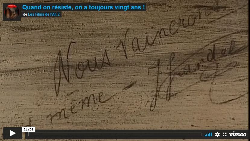 Quand on résiste on a toujours 20 ans : le film hommage pour le 80e anniversaire des fusillés de Châteaubriant