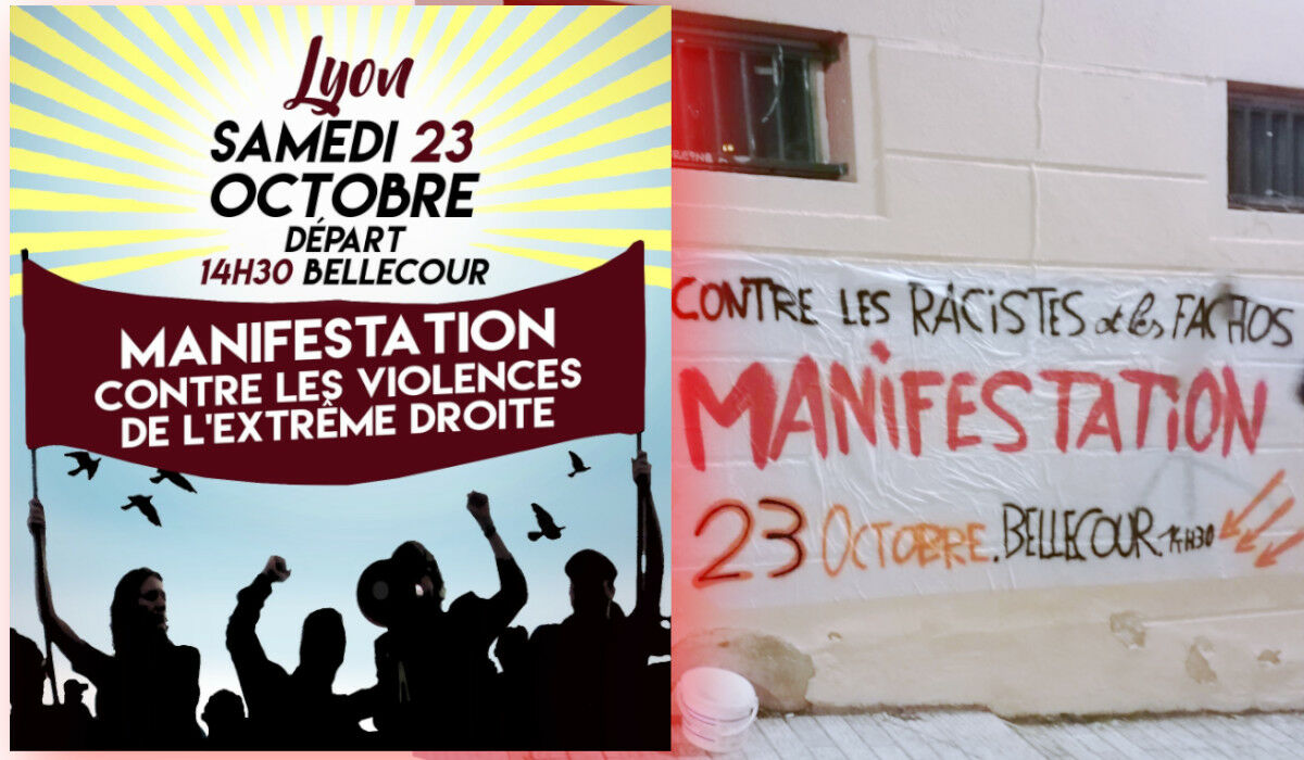 A Lyon, mobilisés contre le fascisme ce 23 octobre #23OctobreLyon #StopExtremeDroite
