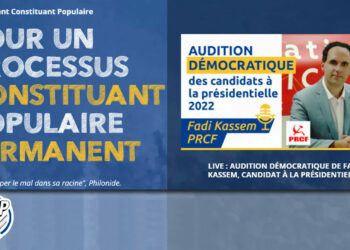 Mardi 9 novembre 2021, 20h30 : suivez l’Audition démocratique de Fadi Kassem, candidat de l’#Alternative #RougeTricolore, Par le Mouvement constituant populaire