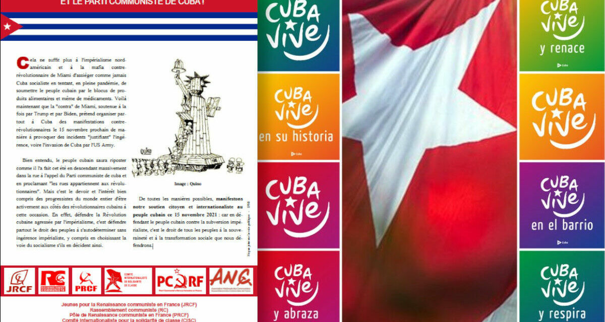 SOLIDARITÉ AVEC LE PEUPLE RÉVOLUTIONNAIRE ET LE PARTI COMMUNISTE DE CUBA ! #CubaVive #CubaNoEstaSola #UnblockCuba