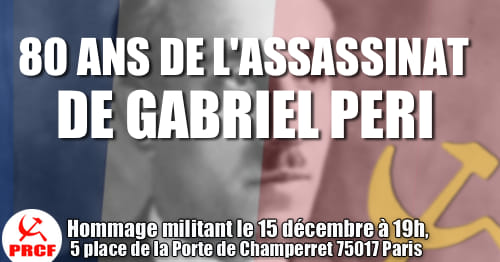 Antifascisme : hommage militant à Gabriel Péri ce 15 décembre à Paris
