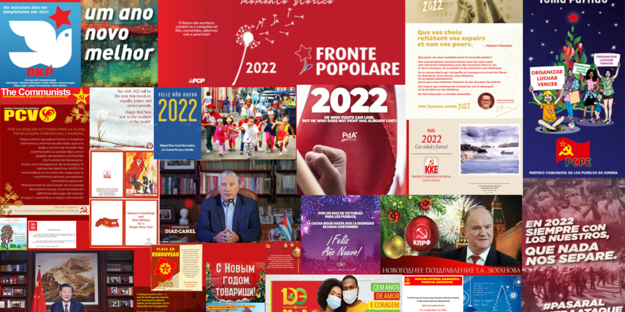 2022 Les communistes de France avec le PRCF à l’unisson des vœux des partis communistes du monde entier.