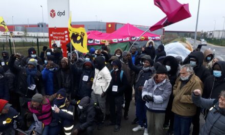 70 jours de grève à DPD La Poste : « même si c’est dur, que c’est l’hiver, on ne compte pas lâcher » entretien sur le piquet de grève du Coudray Monceau.