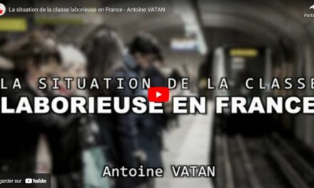 La situation de la classe laborieuse en France – une conférence de l’économiste Antoine Vatan