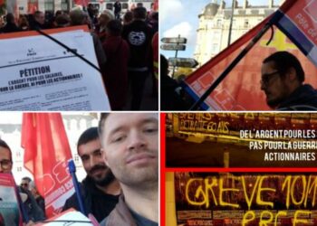 L’argent pour les salaires, pas pour les actionnaires ni leur guerre ! grève très suivie #greve10novembre