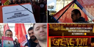 L&rsquo;argent pour les salaires, pas pour les actionnaires ni leur guerre ! grève très suivie #greve10novembre