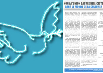 L’APPEL : Non à l’union sacrée belliciste dans le monde de la culture !