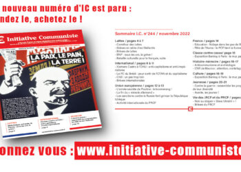 La paix et la paye ! IC n°244 Novembre 2022 est paru, achetez le, abonnez vous !