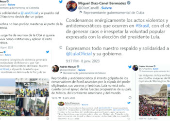 Brésil : Lula reçoit le soutien des gouvernements progressistes latino américain, assourdissant écho complice de Washington au coup de force de Bolsonaro.
