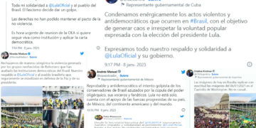 Brésil : Lula reçoit le soutien des gouvernements progressistes latino américain, assourdissant écho complice de Washington au coup de force de Bolsonaro.