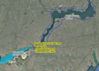Ukraine : Le barrage de Kakhovka détruit, une attaque profitant à l’offensive de l’Axe militaire de l’OTAN, privant d’eau la Crimée et le refroidissement de la centrale nucléaire de Zaporija