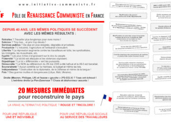 20 mesures immédiates pour une Alternative politique progressiste en France