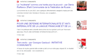 Votre journal Initiative Communiste est entré dans Google Actualité
