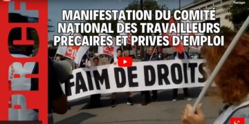 les communistes présents pour soutenir le comité national des travailleurs précaires et privés d’emplois