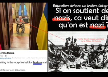 Dans nos lycées, contrairement au parlement canadien et dans les médias français, les jeunes savent encore reconnaitre un nazi et s’indigner de son soutien !