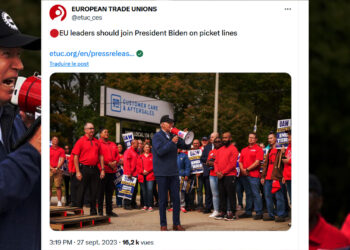 La confédération Européenne des Syndicats roule pour Joe Biden, UNITE CGT appelle à réagir !