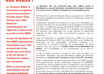 Ils avouent : la casse de FRET SNCF est bien une « soumission à Bruxelles » !