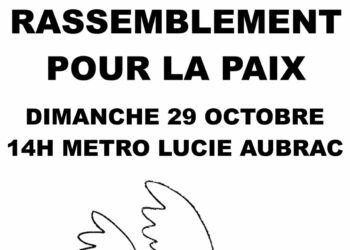 Rassemblement pour la paix – 29 octobre 2023, 14h, Bagneux