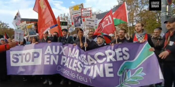 France : par centaines de milliers des manifestants pour le cessez le feu immédiat à Gaza, contre la complicité de Macron
