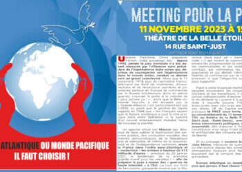 #11Nov agissez pour la #Paix ! participez au meeting [15h  – La Belle Etoile – métro front populaire]