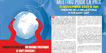 #11Nov agissez pour la #Paix ! participez au meeting [15h  – La Belle Etoile – métro front populaire]