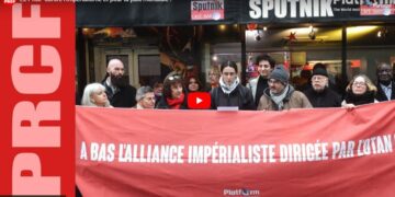 Le PRCF contre l&rsquo;impérialisme et pour la paix mondiale ! en vidéo la prise de parole à Paris.