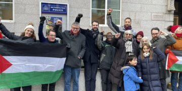 En Grande-Bretagne les communistes ciblés par la répression pour leurs actions de solidarité contre le massacre des palestiniens à Gaza