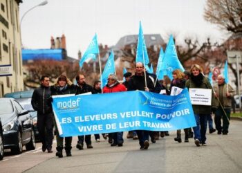 « Des champs aux usines, l’UE nous guillotine, vite Frexit progressiste »- le PRCF solidaire des paysans en lutte